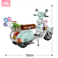 LOZ Mini Blocks sheep moto 673pcs interesting/exhibition small toys relax creator model car with Collection value funny gift