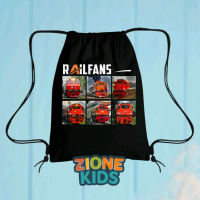 Tas Serut Anak Railfans KAI – Drawstring Bag Kereta Api Lokomotif FREE Nama Custom Zione Kids