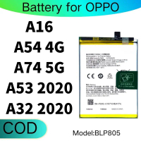 Battery Bateri for OPPO A16,A54 4G,A74 5G,A53 2020,A32 2020 Compatibility battery BLP805