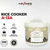 Advance A13 Rice Cooker 1,2 Liter Alat Penanak Nasi dan Kukus 350 Watt Garansi Resmi 1 Tahun A13-A