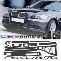 Glossy/ Matte Carbon Fiber Pattern Interior Sticker Set Vinyl Decal Trim For BMW E90 E92 E93 2005-2013 RHD Only
