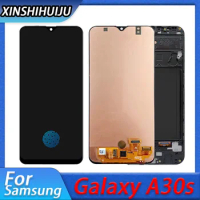 AMOLED LCD For Samsung Galaxy A30S A307F A307 A307FN LCD Display Screen replacement Digitizer Assembly With Frame