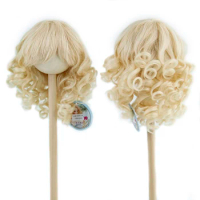 Doll Wig 9-10'' Medium Length Mohair Hair Wefts for Blythe Doll Accessories