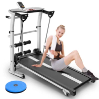 Small multifunctional free mute Mini foldable exercise fitness equipment motorless mechanical treadmill