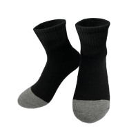【MI MI LEO】台灣製竹炭氣墊運動襪-超值6件組(台灣製#保暖#氣墊襪#竹炭#除臭#男女適穿)