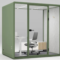 Muti-purpose soundproof office phone booth, study booth, acoustic reading cabin, silent meeting pod soundproof zoom room OEM