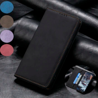 Leather Case For Realme 11 Case Flip Magnetic PU Soft TPU Phone Wallet Cover Card For OPPO Realme 11X Case Cover Protector