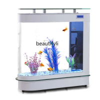 Bullet Fish Tank Living Room Home Medium Aquarium Glass 1.2 M Change Water Ecological Floor Screen Fish Tank