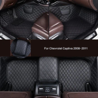 Custom Car Floor Mats Special Leather Carpet Waterproof Car Accessories For Chevrolet Captiva 2008-2011 Years