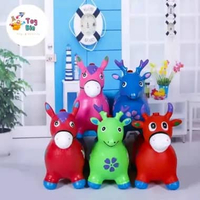 Jumping Animal karet mainan kuda-kudaan anak Rusa Pink