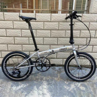 Litepro 20 Inch 406 Wheel Folding Bike 10 Speed Bicycle Chrome Molybdenum Steel Frame Dual V Brake City Foldable Light Bike