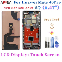 Original 6.76" LCD For Huawei Mate 40 Pro LCD Display Screen With Frame Mate40 Pro NOH-NX9 NOH-AN00 Display LCD Touch Screen