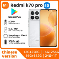 Xiaomi Redmi K70 Pro 5g Android 6.67inch RAM 12GB ROM 256GB Qualcomm Snapdragon8Gen 3 5000mAh HyperOS used phone
