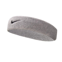 【NIKE 耐吉】運動頭帶 慢跑 SWOOSH 灰 NNN07051OS