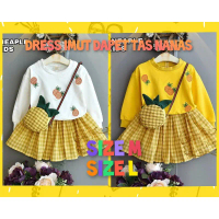 TERBARU 3in1 SET BAJU ANAK /BLUS +ROK +TAS /st Pineaple kid - FC / SATU SETEL BAJU ROK MOTIF NANAS /