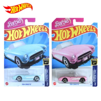 Original Hot Wheels Car Barbie The Movie 1956 Corvette 1/64 Diecast Kids Toys for Boy Model Juguete Voiture Collection Girl Gift