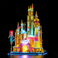 (Only LED Light) 40708 Mini Ariel's Princess Mermaids Castles Building Blocks Bricks Kits Sets Not Include Model