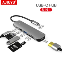 USB C HUB Type C to HDMI-compatible USB 3.0 Adapter 8 in 1 Type C HUB Dock for MacBook Pro Air USB C Splitter