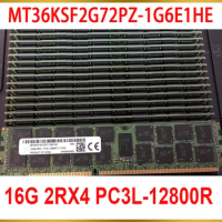 1Pcs For MT RAM 16GB 16G 2RX4 PC3L-12800R DDR3L 1600 Server Memory MT36KSF2G72PZ-1G6E1HE