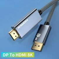DP1.4 To Hdmi2.1 High-definition Cable 4K@120Hzdp To Hdmi8K Transfer Cable Data Cable TV Signal Cable 8k60hz 4K120Hz 2M 3M