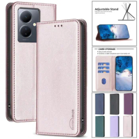 Magnetic Flip Leather Phone Case For VIVO Y78 Y36 Y35 Y33S Y27 Y22S Y21S Y21 Y20 Y11 Y12 Y15 Y17 Wallet Card Cover Coque Etui