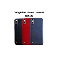SAM A01 - Backdoor Back Cover + Ring Lensa Kamera + Tombol Luar On Of Volume
