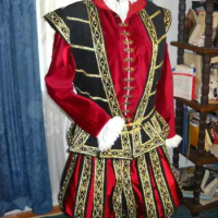 Queen Elizabeth Tudor Period king henry lord tudor Men Royal Court Cosplay Costume outfit custom made