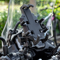 機車手機架 電動車摩托車自行車鋁合金手機支架導航支架減震器防盜外賣騎手