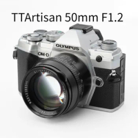 TTArtisan lens 50mm F1.2 APS-C Manual Focus Camera Lens for SONY E FUJI X Canon M Panasonic Olympus M43 Camera lente