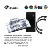 Bykski Water Block Use for GIGABYTE GeForce RTX 3070/3060Ti GAMING OC PRO/ VISION / EAGLE OC 8G GPU Card / Copper Radiator / RGB