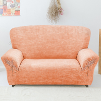 【格藍傢飾】禪思彈性沙發套-橘1+2+3人座