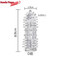 Fingger Sleeve Kdmm Silikon Transparan Bergerigi Tipe D