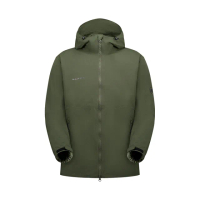 【Mammut 長毛象官方直營】Hiking WB Hooded Jacket AF 健行防風連帽外套 男款 深沼澤綠 #1012-00391