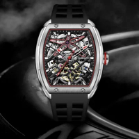 STARKING Mechanical Watch For Men New In Automatic Wristwatch Luminous Top Brand Skeleton Watches 50Bar Waterproof Clock Relogio