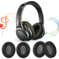 1 Pair Replacement Ear Cushion Memory Foam Earmuffs Sheepskin Headphone Earpads for Anker Soundcore Life 2 Q20 Q20+ Q20I Q20BT