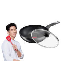 【Tefal 特福】法國製極上御藏系列28CM不沾鍋炒鍋+玻璃蓋(電磁爐適用/IH爐可用鍋)