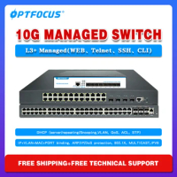 OPTFOCUS L3 WEB managed 10Gbps SWITCH SFP+ 10Gb SWITCH 8 24 48 ports 10G SWITCH