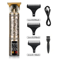 T9 Hair Clipper Electric Clipper Hairdressing USB Electric Three-speed Speed Adjustment Large-screen Power Display Metal Shaver