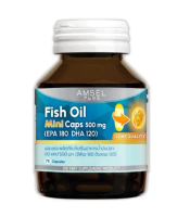 ฟิชออย มินิ แคป 500mg 75 แคปซูล  (Amsel fish Oil Mini Caps 500mg)
