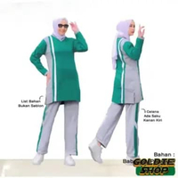 Goldie Shop Setelan Training Muslim Sheza Jumbo L-3XL / Pakaian Olahraga Wanita Muslim Big Size / Ba