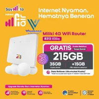 Huawei B313 HiFi Air – 4G LTE WiFi Router – Unlock All Operator – Bundling Indosat 215GB