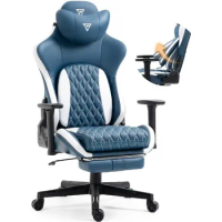 Gaming Chair with Footrest, Gaming Chair, Ergonomic Adjustable Gamer Computer Chair,Big and Tall Office PC Chair Gaming, 400LBS