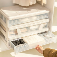 寢具收納 衣物收納箱抽屜式衣柜扁平收納柜分格塑料床下整理箱床底下收納盒-快速出貨