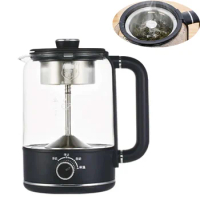 1.3L Electric Kettle 4 Gear Adjustable Coffee Black Pu 'er Glass Tea Maker Automatic Steam Spray Teapot Office Health Pot 600W