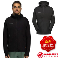 Mammut 長毛象 AF 男 Macun 2.0 防風防曬軟殼連帽外套.夾克(1011-00792-0001 黑)