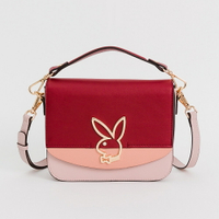 PLAYBOY -  翻蓋斜背包 Bunny系列 - 紅色