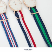 錶帶 英倫風格多種顏色休閒帆布錶帶 自行更換DIY手錶 柒彩年代【NE1866】單條售價