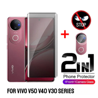 กระจกนิรภัย 2IN1, สำหรับ VIVO V50, V40 Pro/Lite, 5G V29, V29E, V27, V27PRO, V30, V30E, V30PRO, V25PR