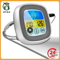 Oven Thermometer Kitchen Thermometer Core Temperature Probe Digital Alarm Meat Thermometer LCD Digital Food Cooking Thermometer