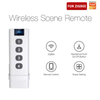 Portable Remote Control Switch Smart Life Works With Tuya Gateway Wireless Scene Switch Smart Home Automation